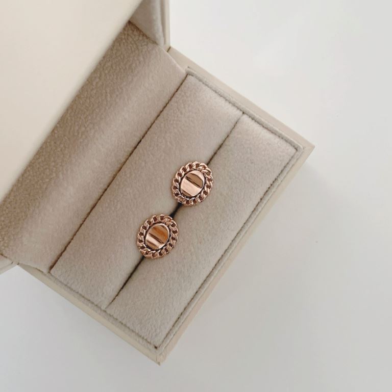 Coin Chain Hoop Earring