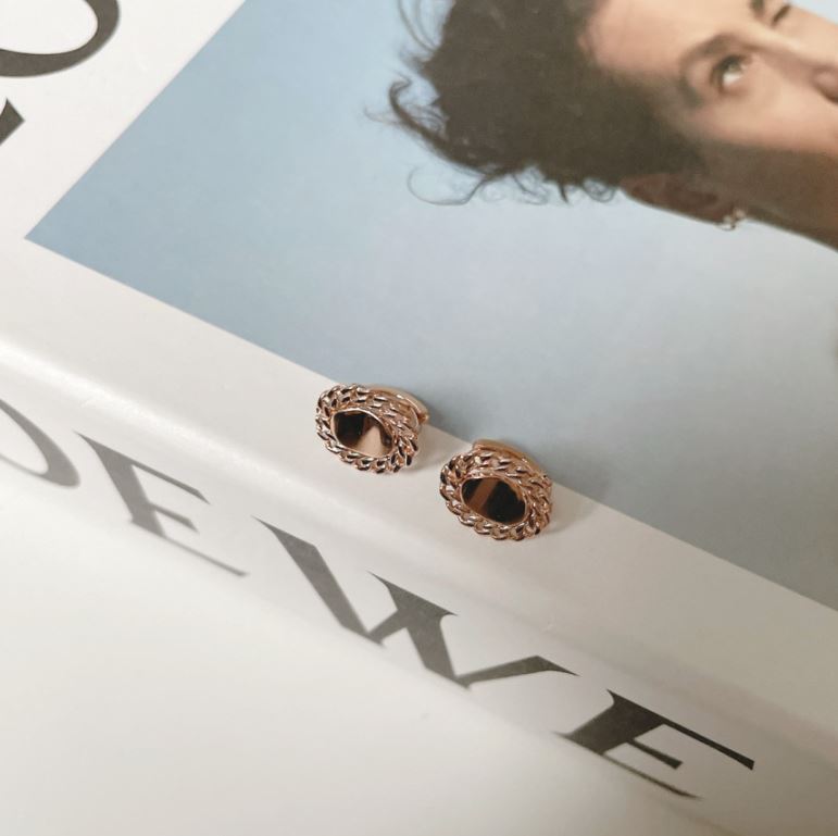 Coin Chain Hoop Earring