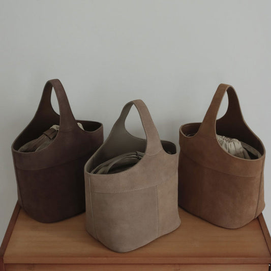 Suede Bucket Bag