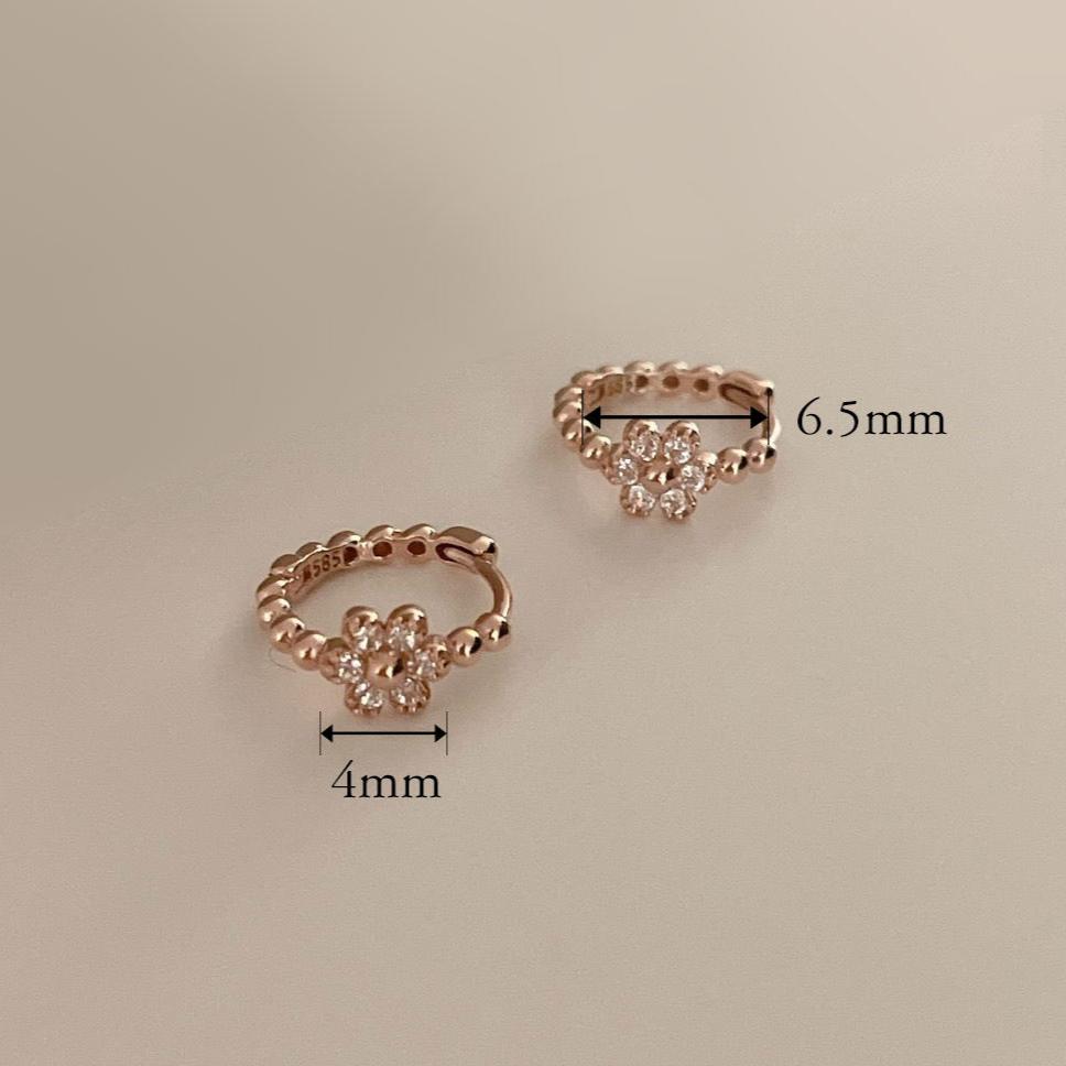 Flower Hoop Earrings