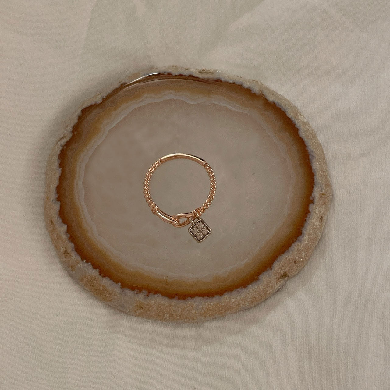 Square Charm Ring