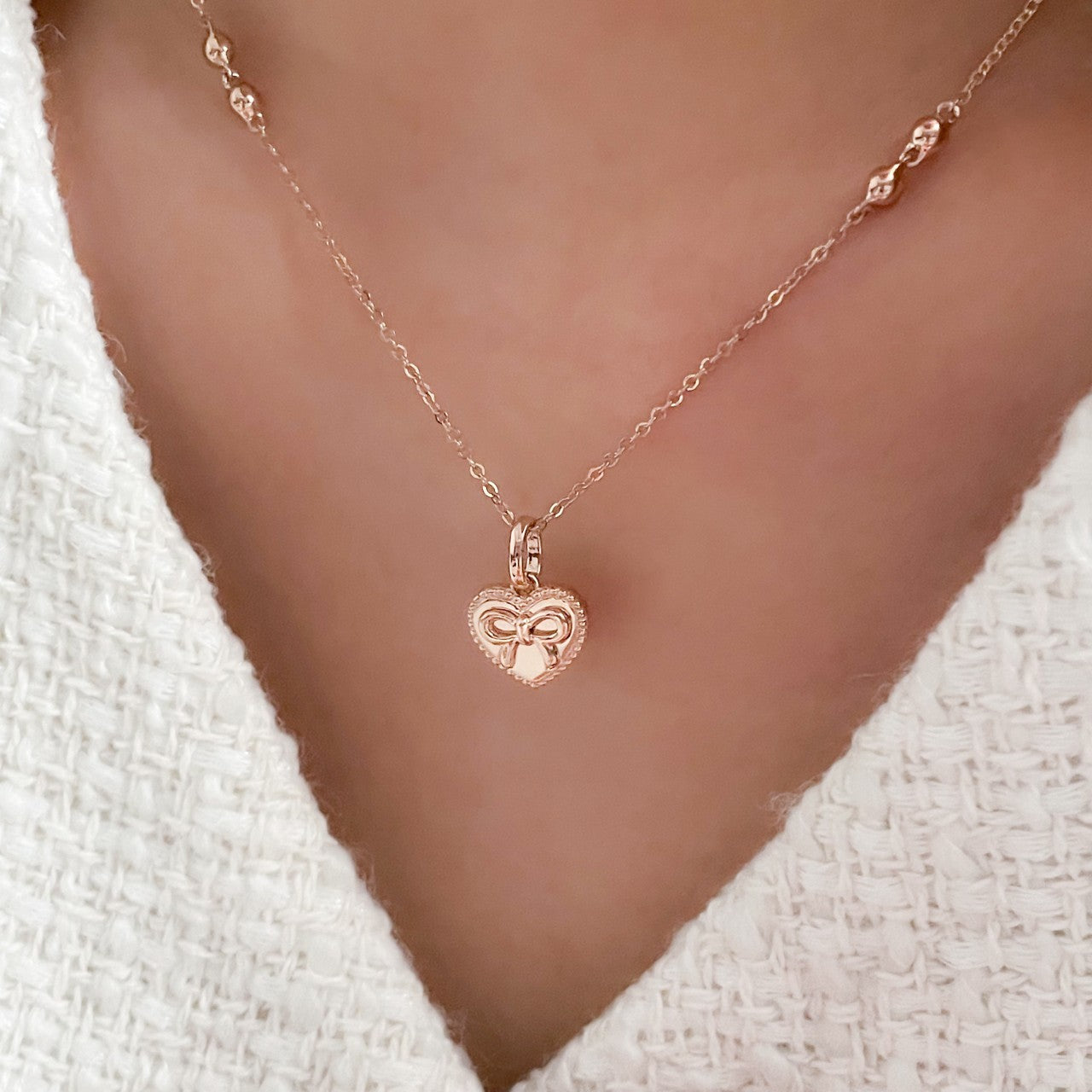 Ribbon Heart Necklace