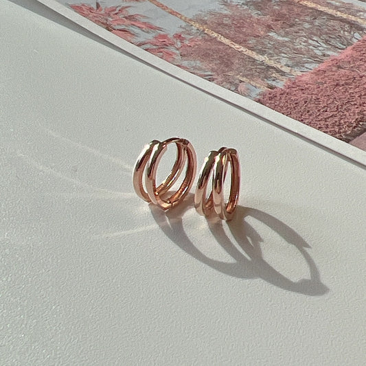 Split Huggie Hoop Earrings