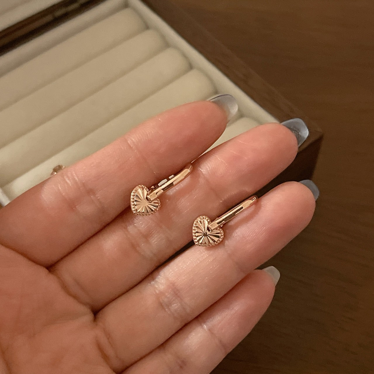 Heart Huggie Earrings