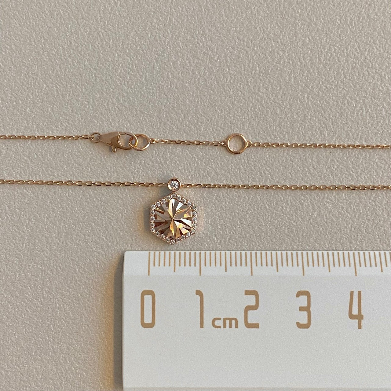 Hexagon Diamond Necklace