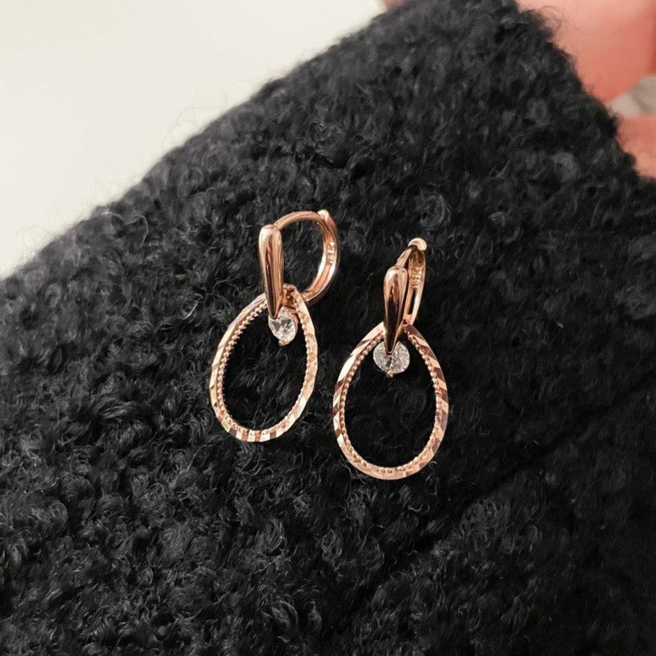 Open Circle Drop Earrings