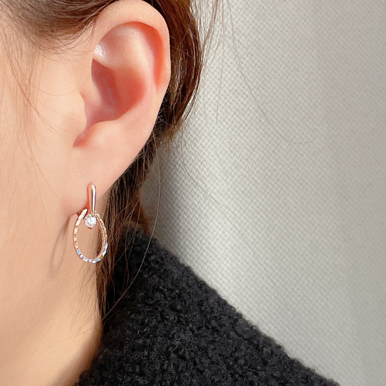 Open Circle Drop Earrings