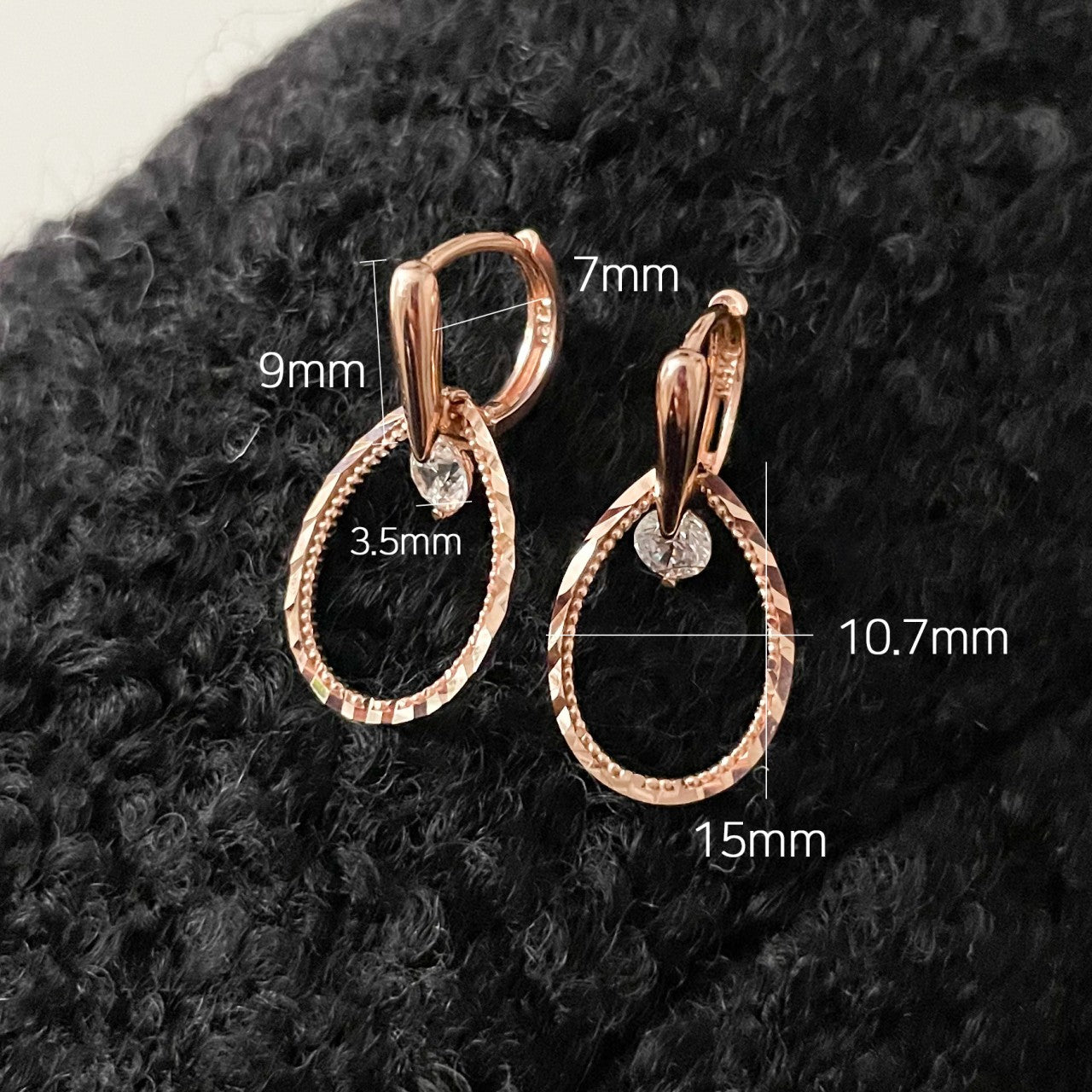 Open Circle Drop Earrings