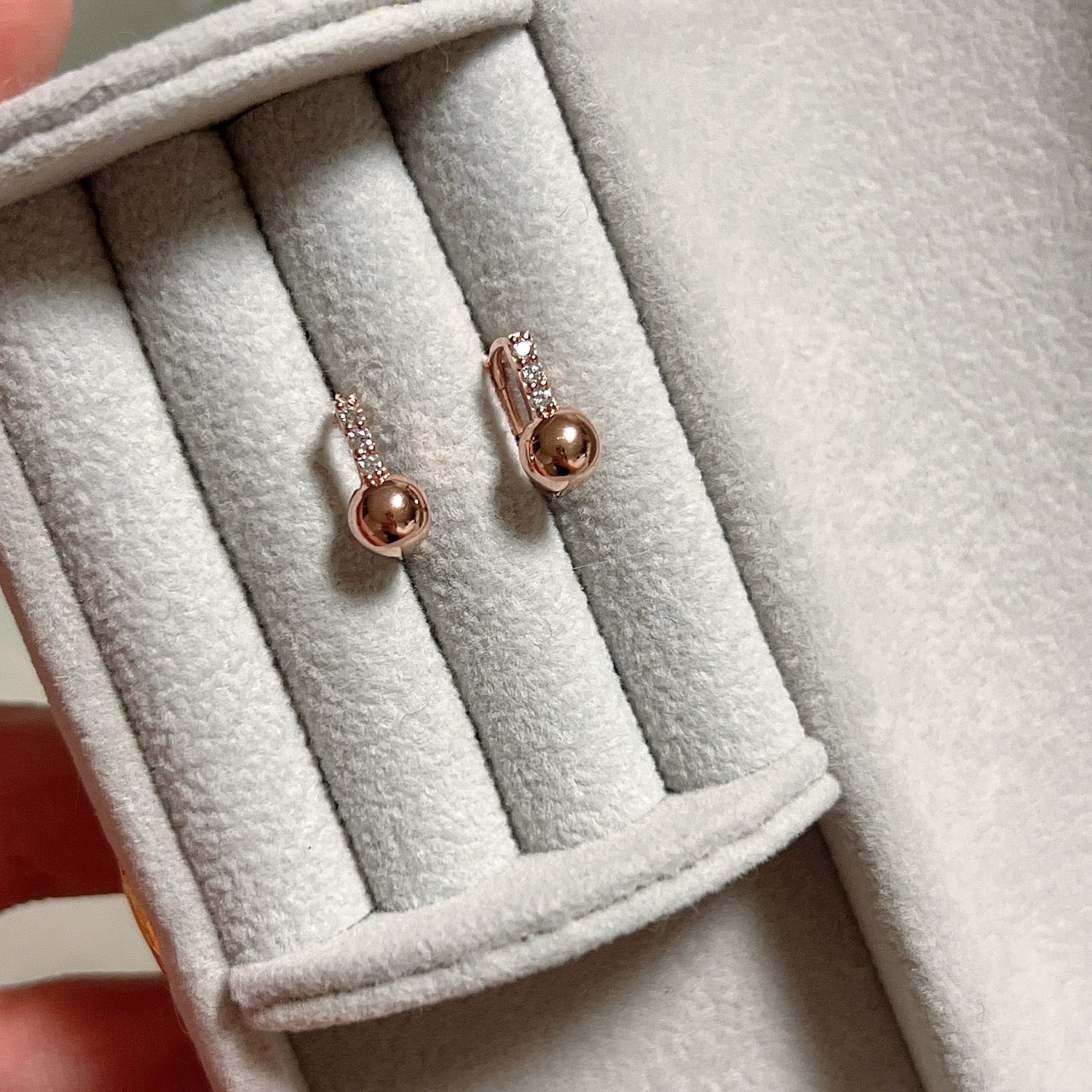 Ball Hoop Earrings