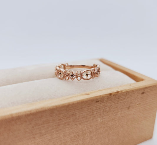 Blue Diamond Lace Ring