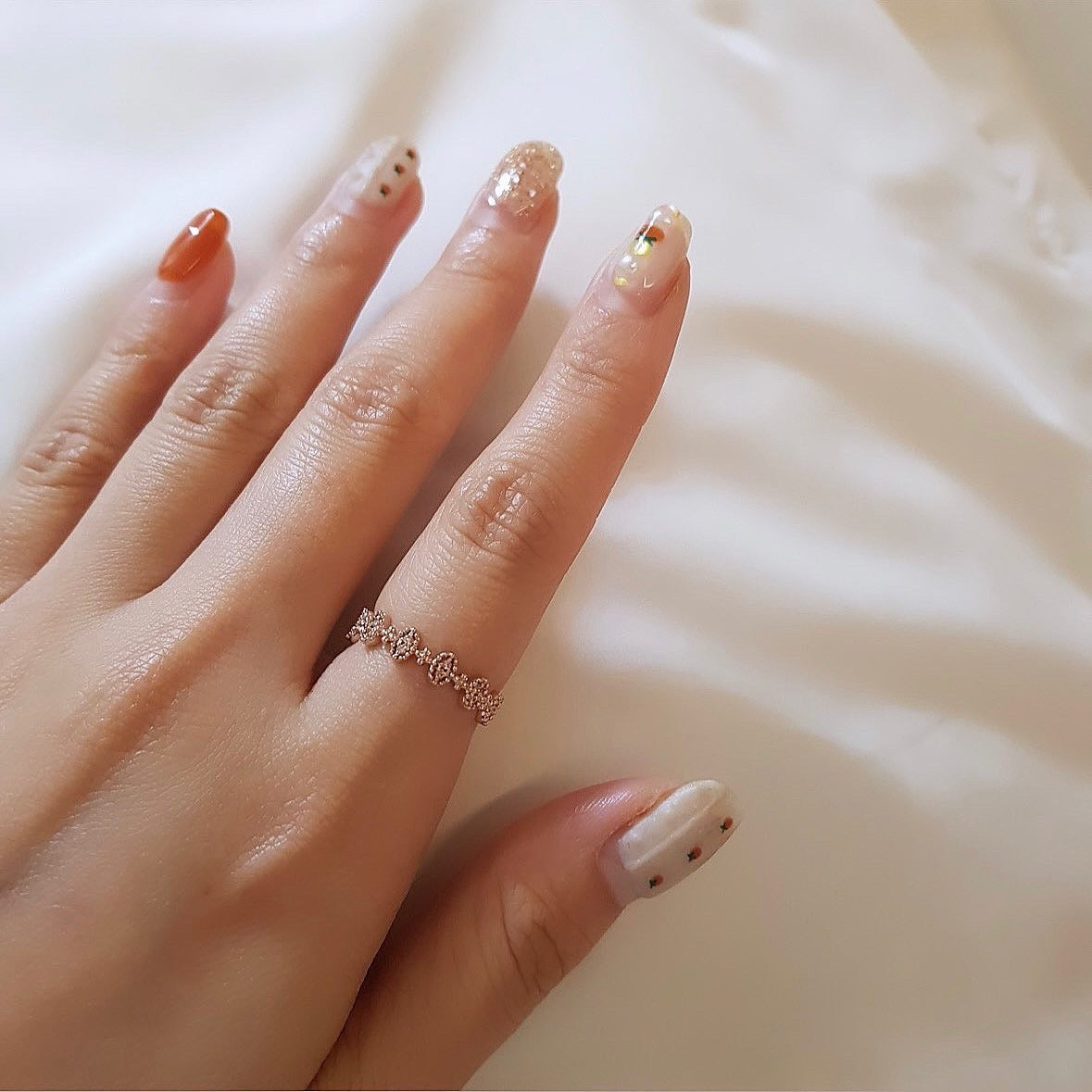 Lace Cognac Diamond Ring