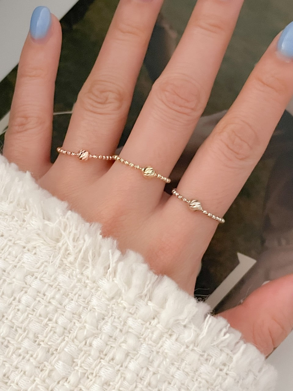 Bead Ball Chain Ring
