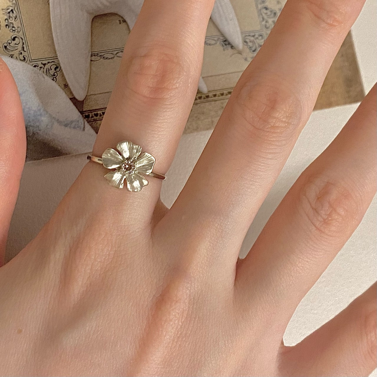 Poppy Flower Ring
