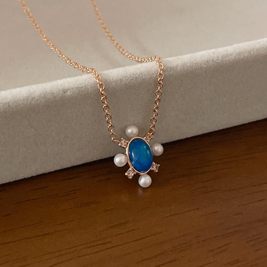 Blue Opal Necklace