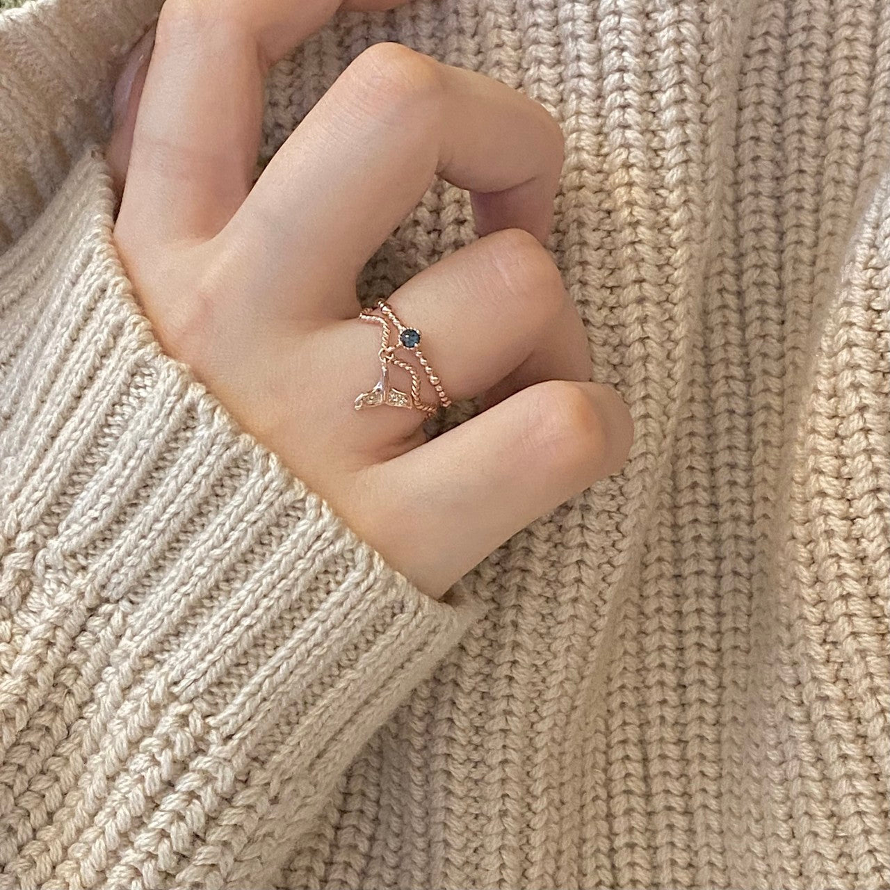 Dolphin Tail Ring