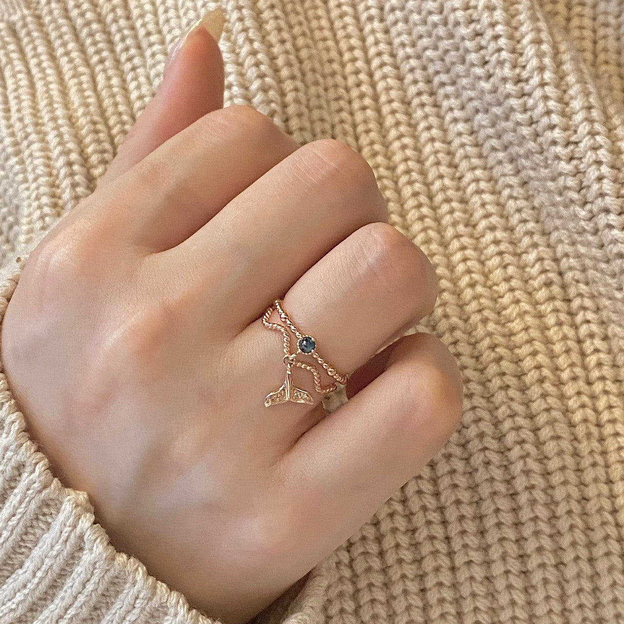 Dolphin Tail Ring