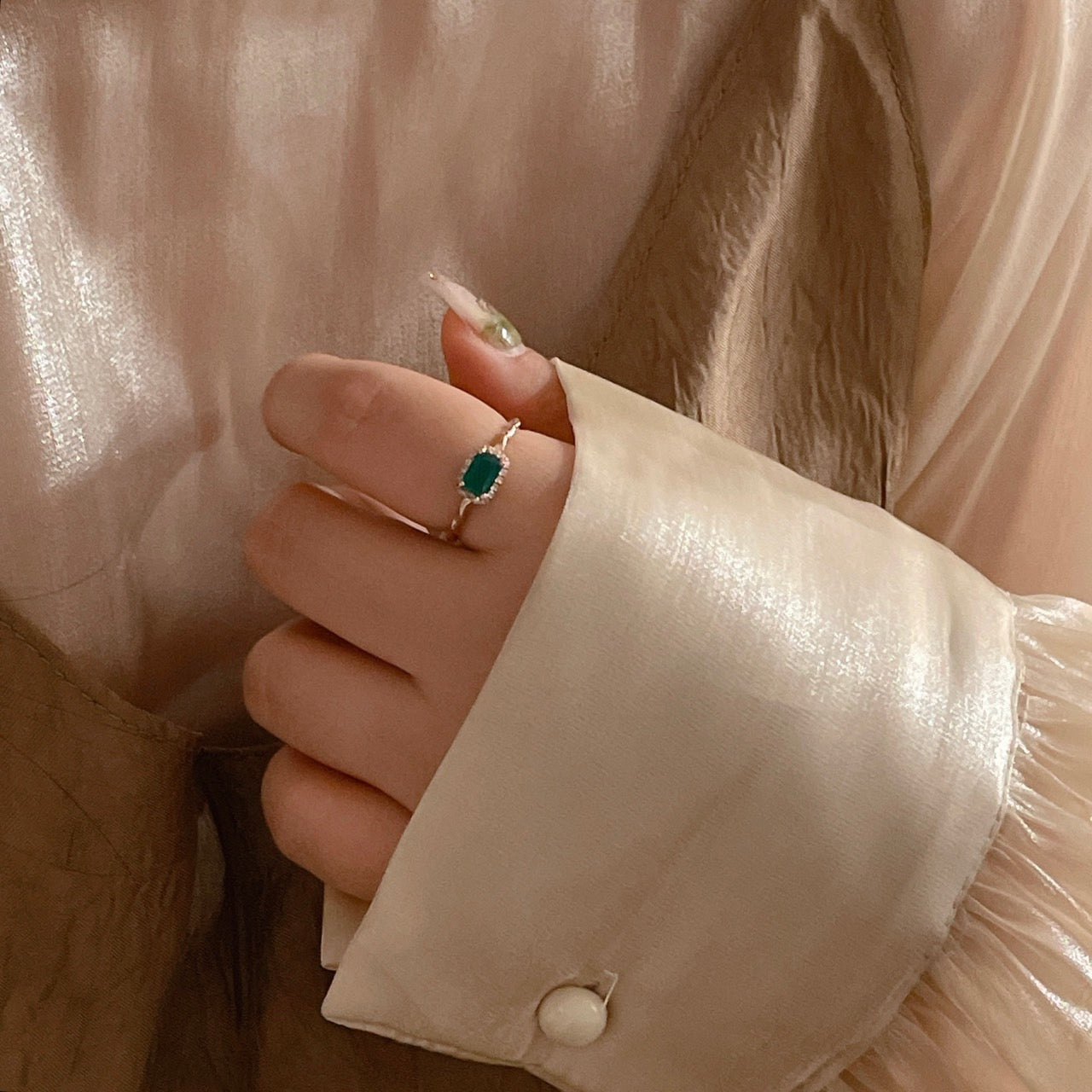 Green Onyx Ring