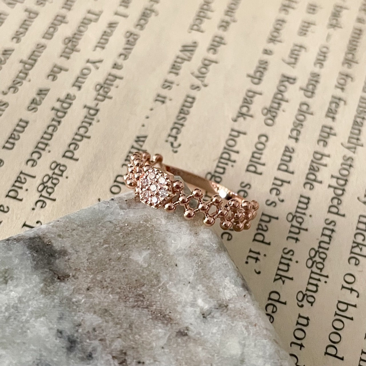 Bead CZ Ring