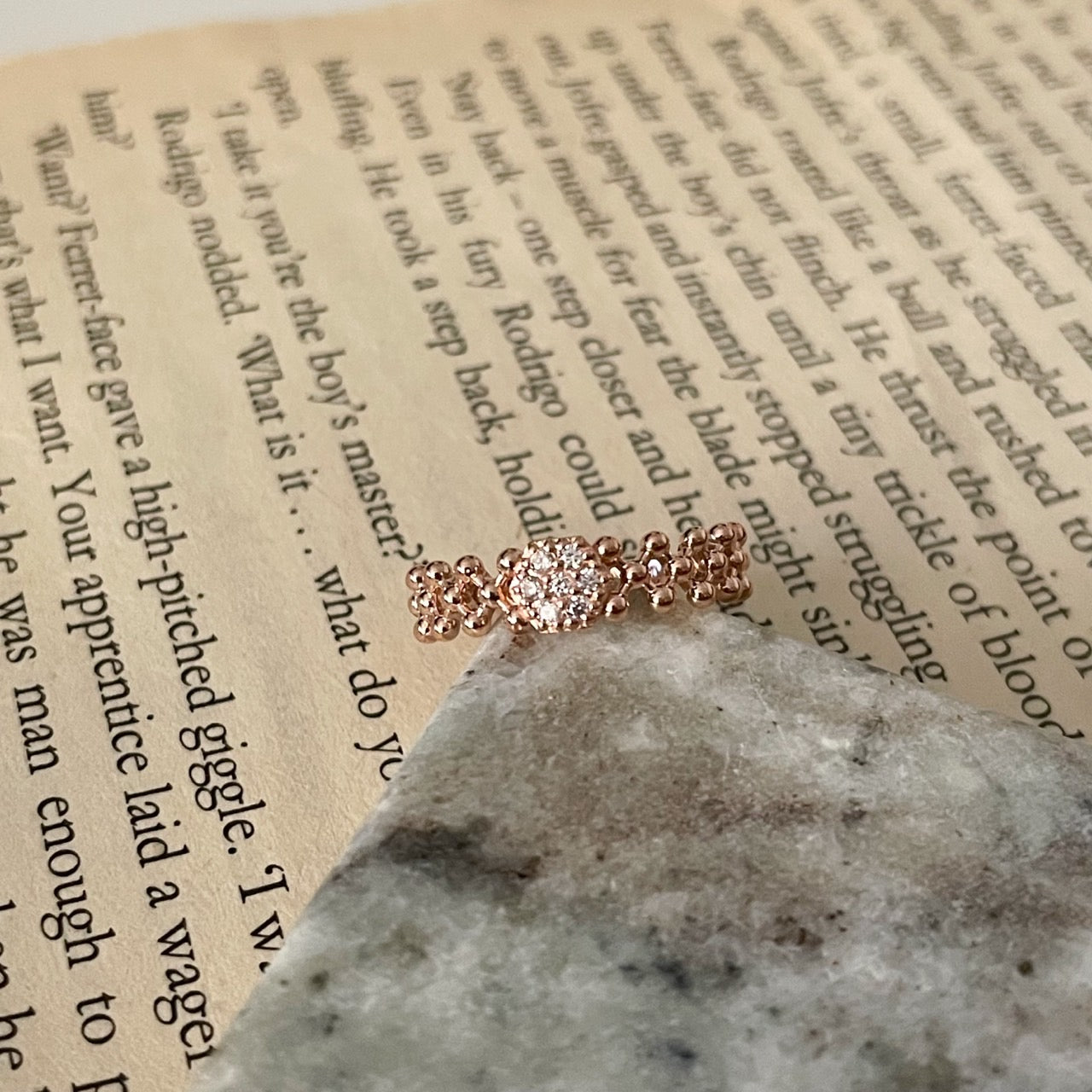 Bead CZ Ring