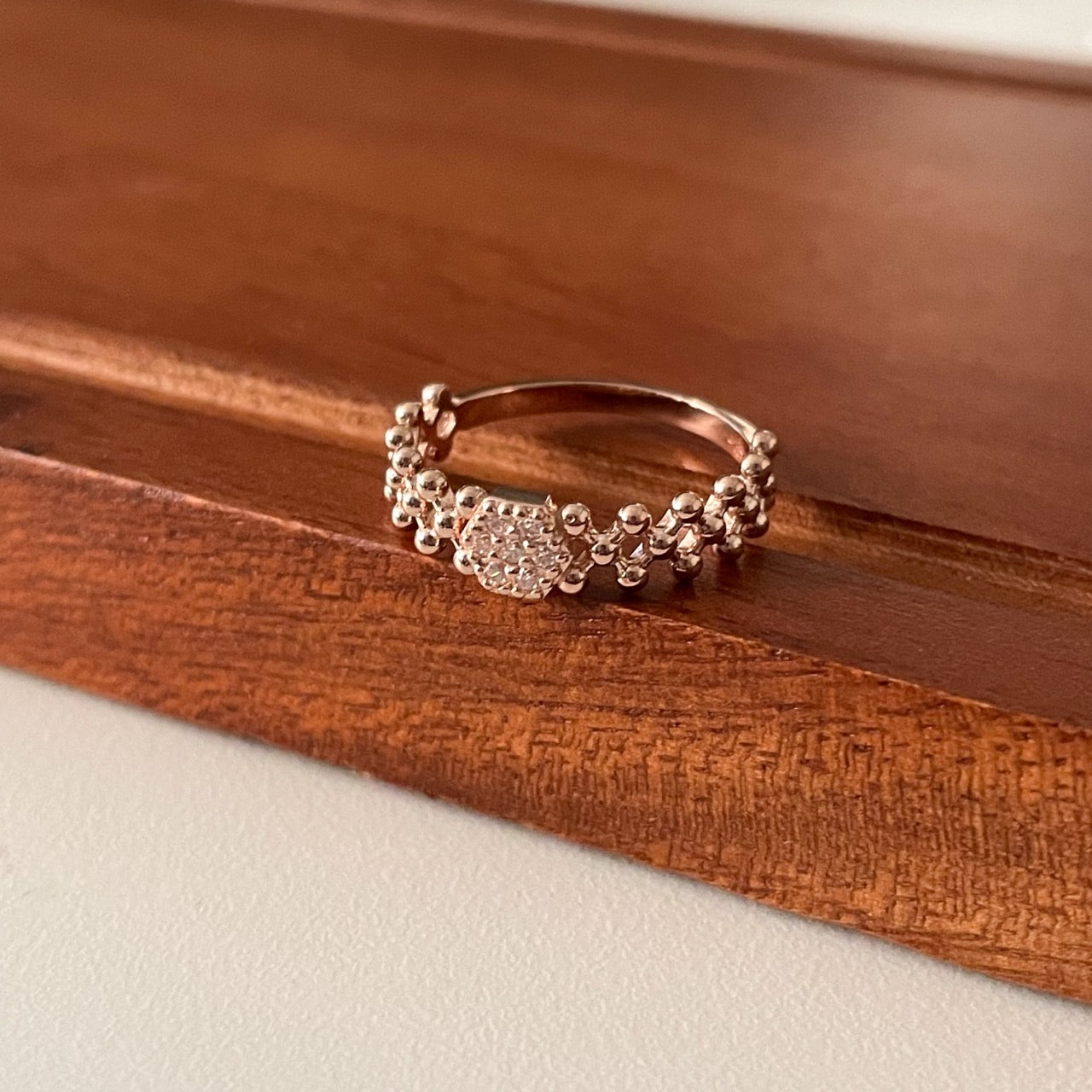Bead CZ Ring
