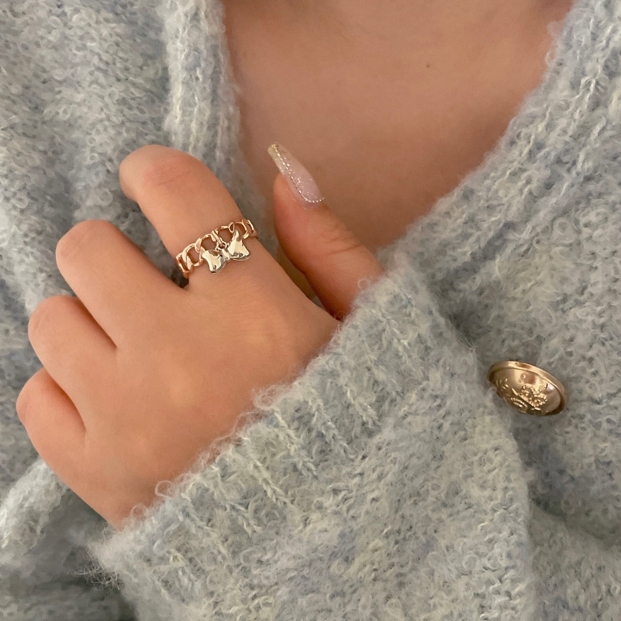 Bow Charm Ring