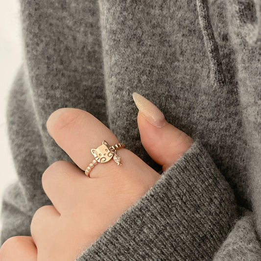 Cat Charm Ring