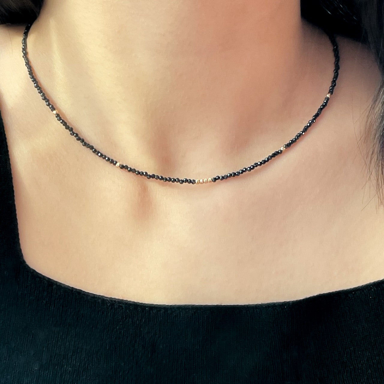 Black Spinel Necklace – CHARLOTTE LOUIS