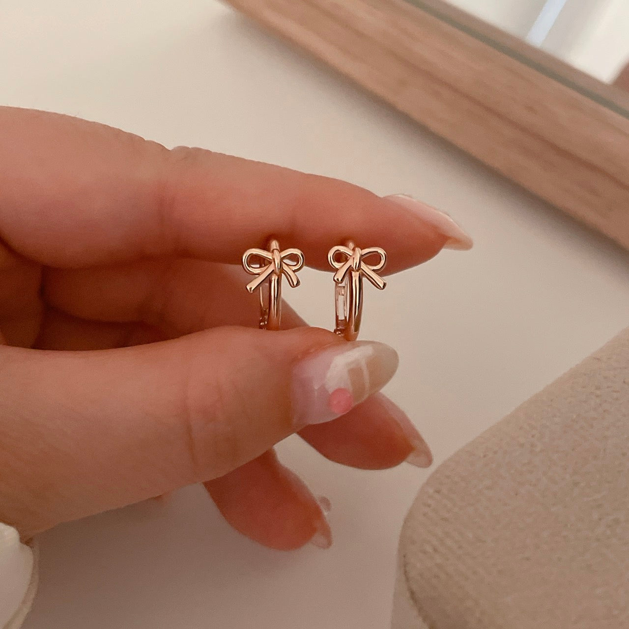 Bow Huggie Earrings