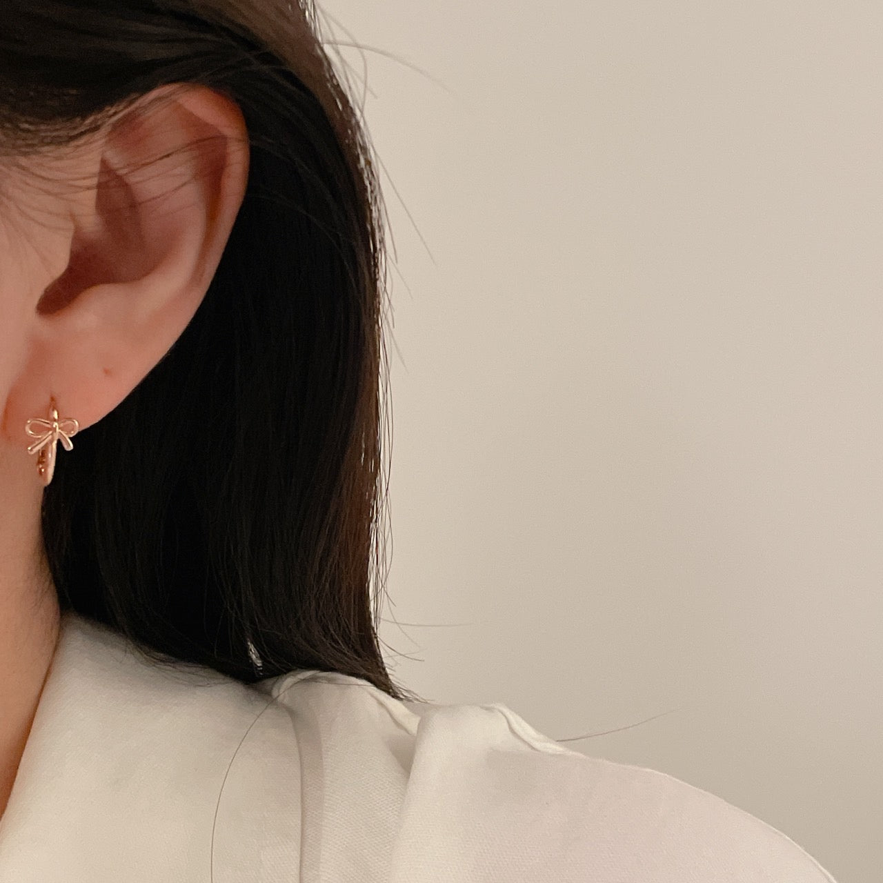 Bow Huggie Earrings