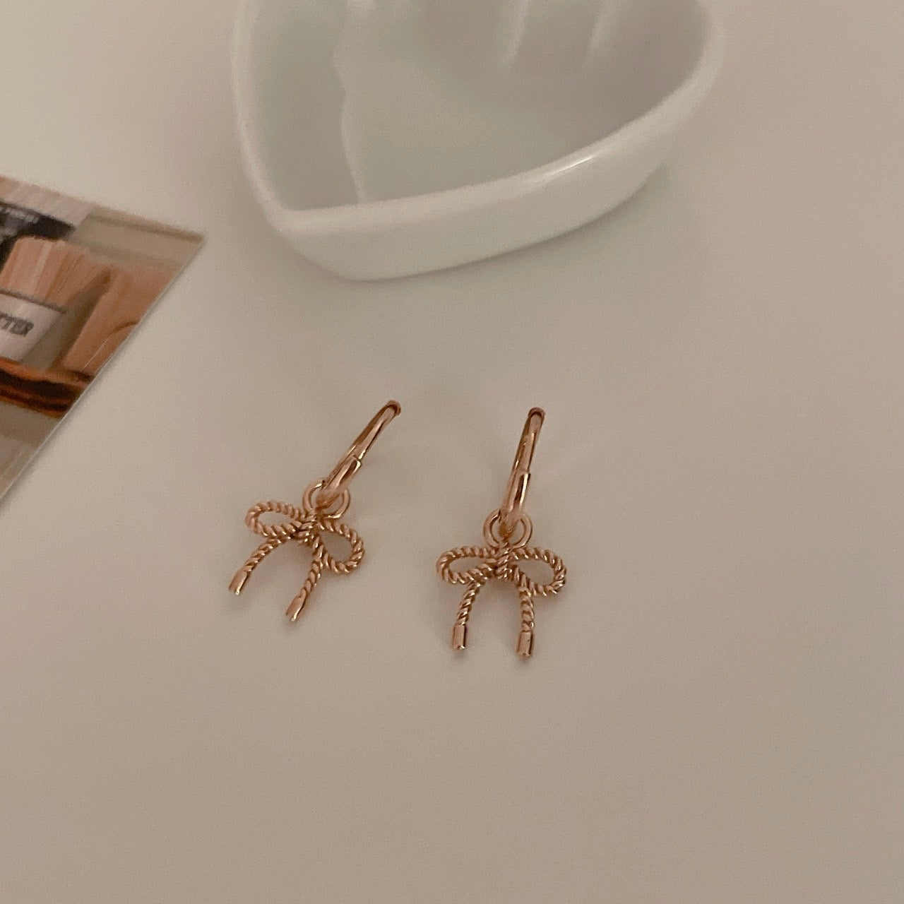 Rope Twist Bow Earrings
