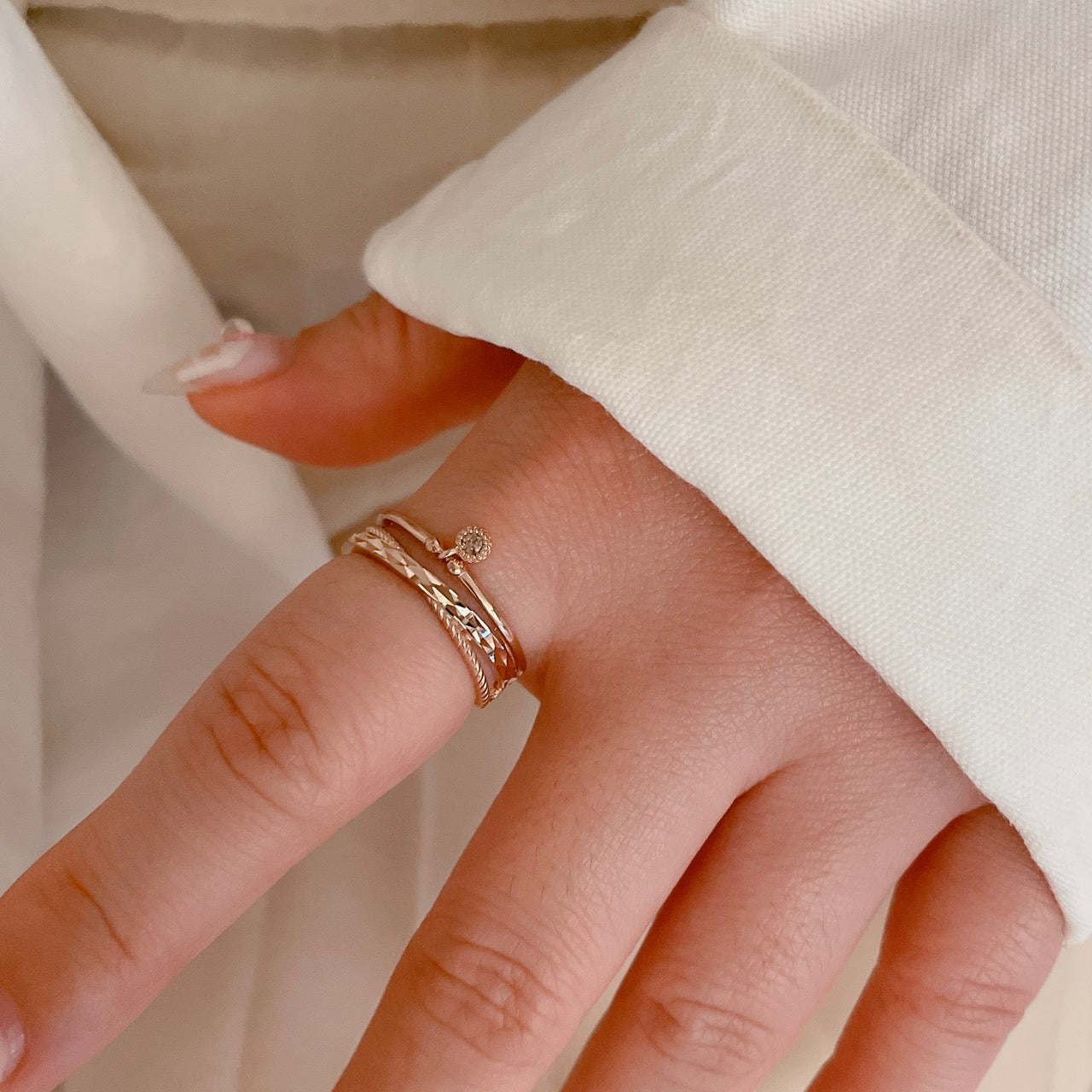 Cognac Dangle Ring
