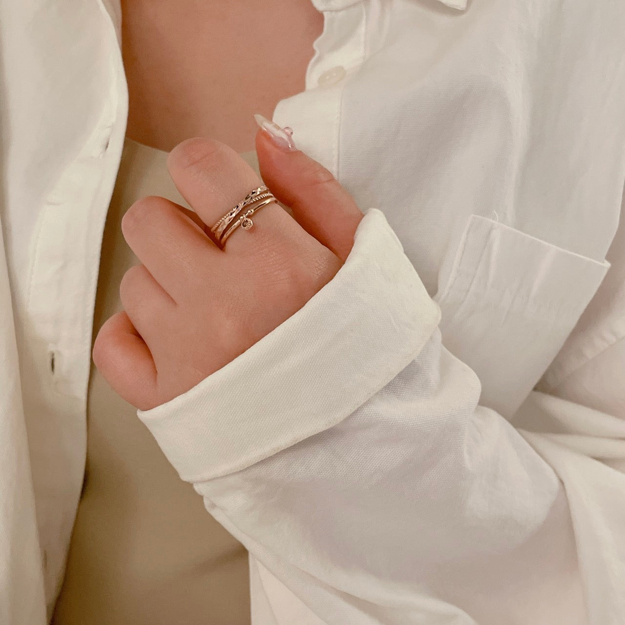 Cognac Dangle Ring