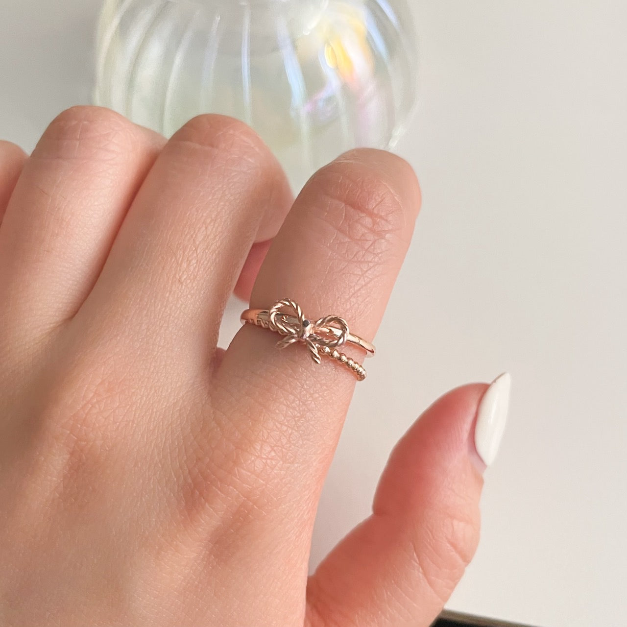 Double Layer Bow Ring