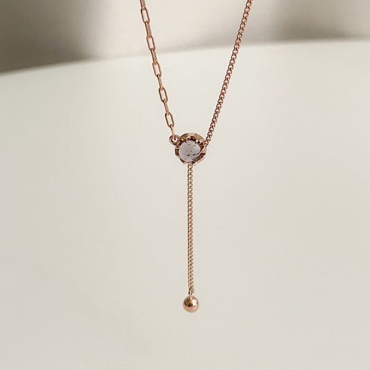 Amethyst Lariat Necklace