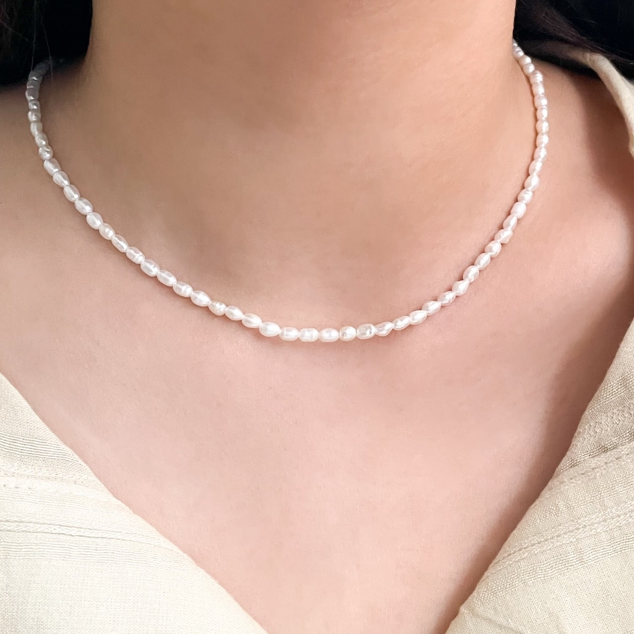 Rice Pearl Necklace