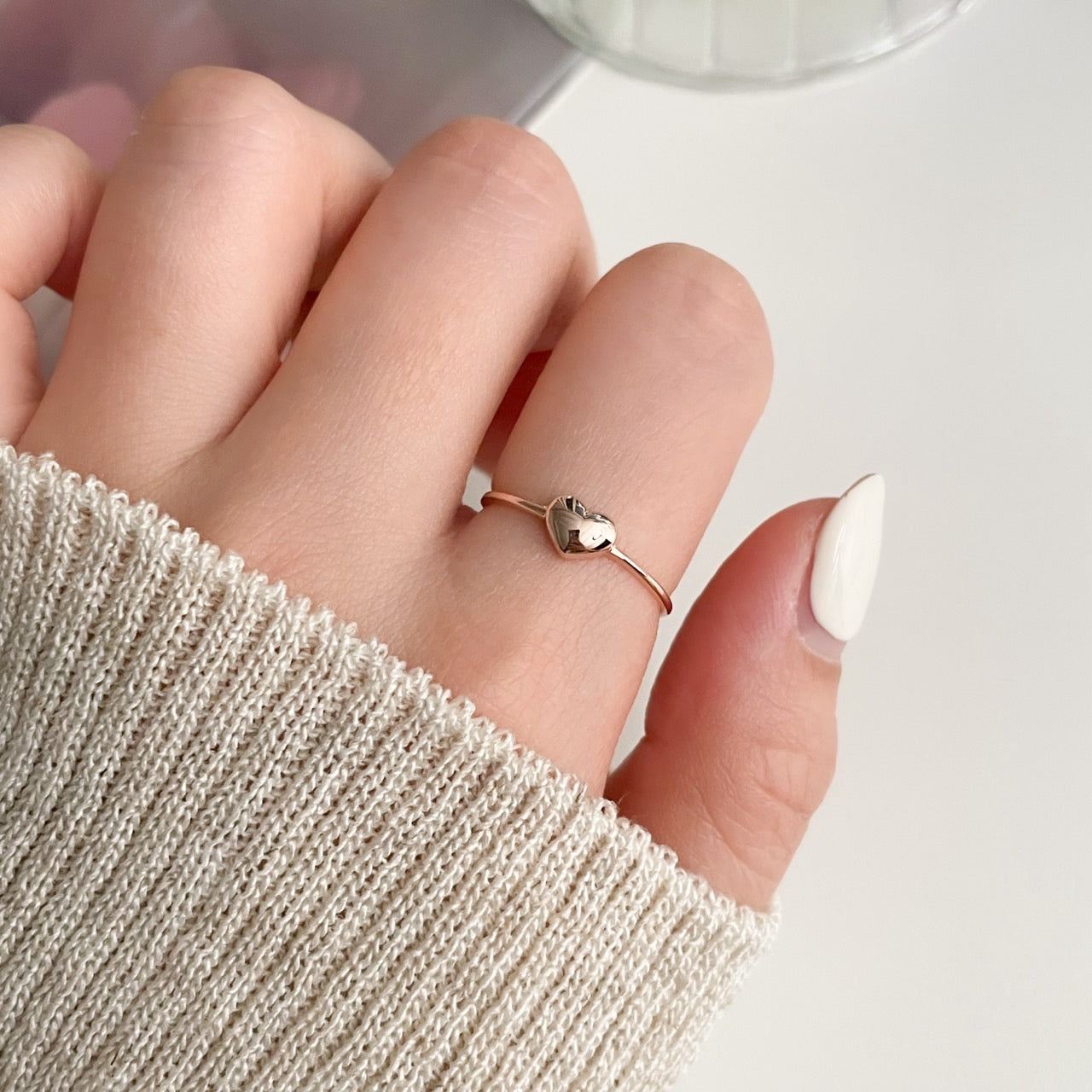 Slim Line Heart Ring