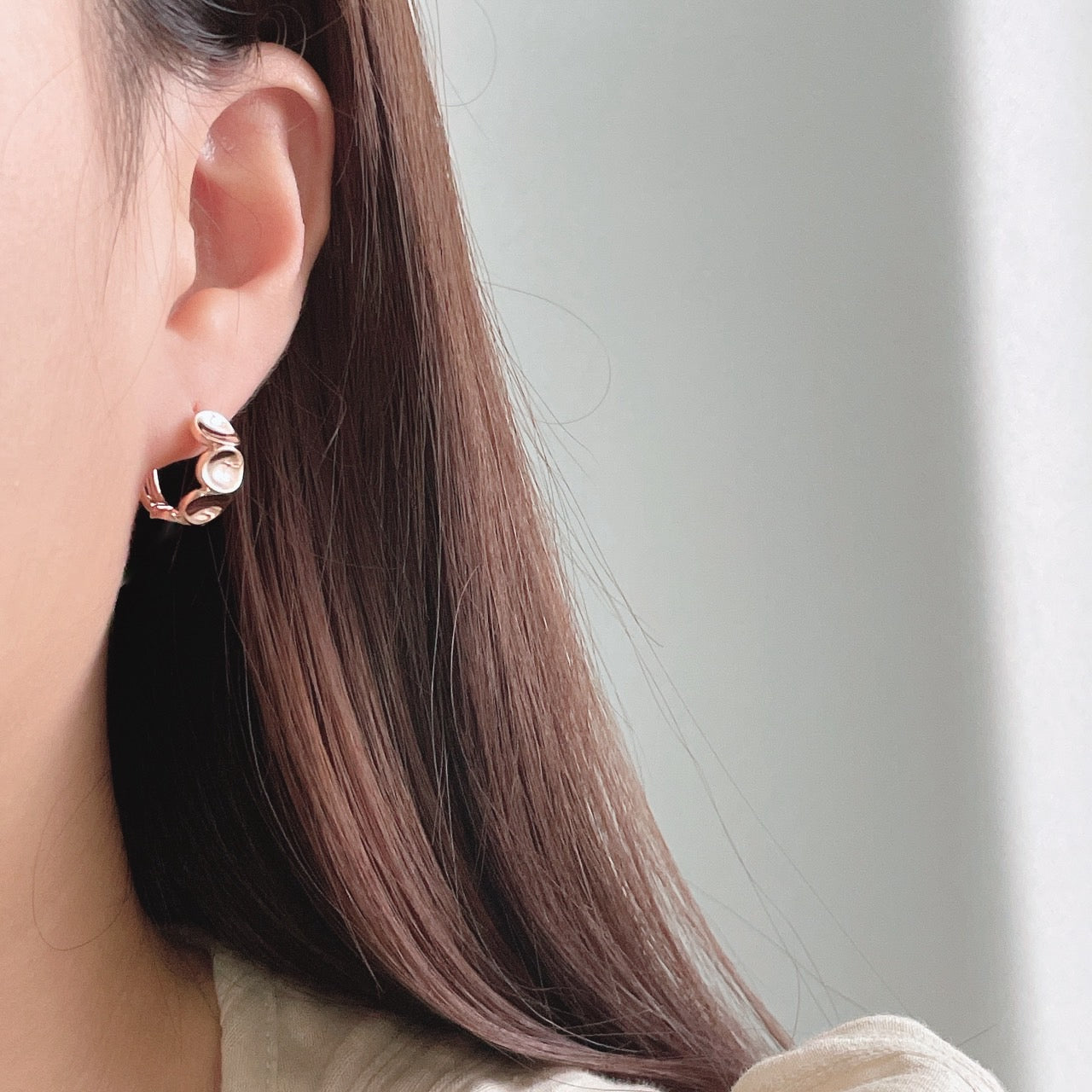 Textured Hoop Earrings