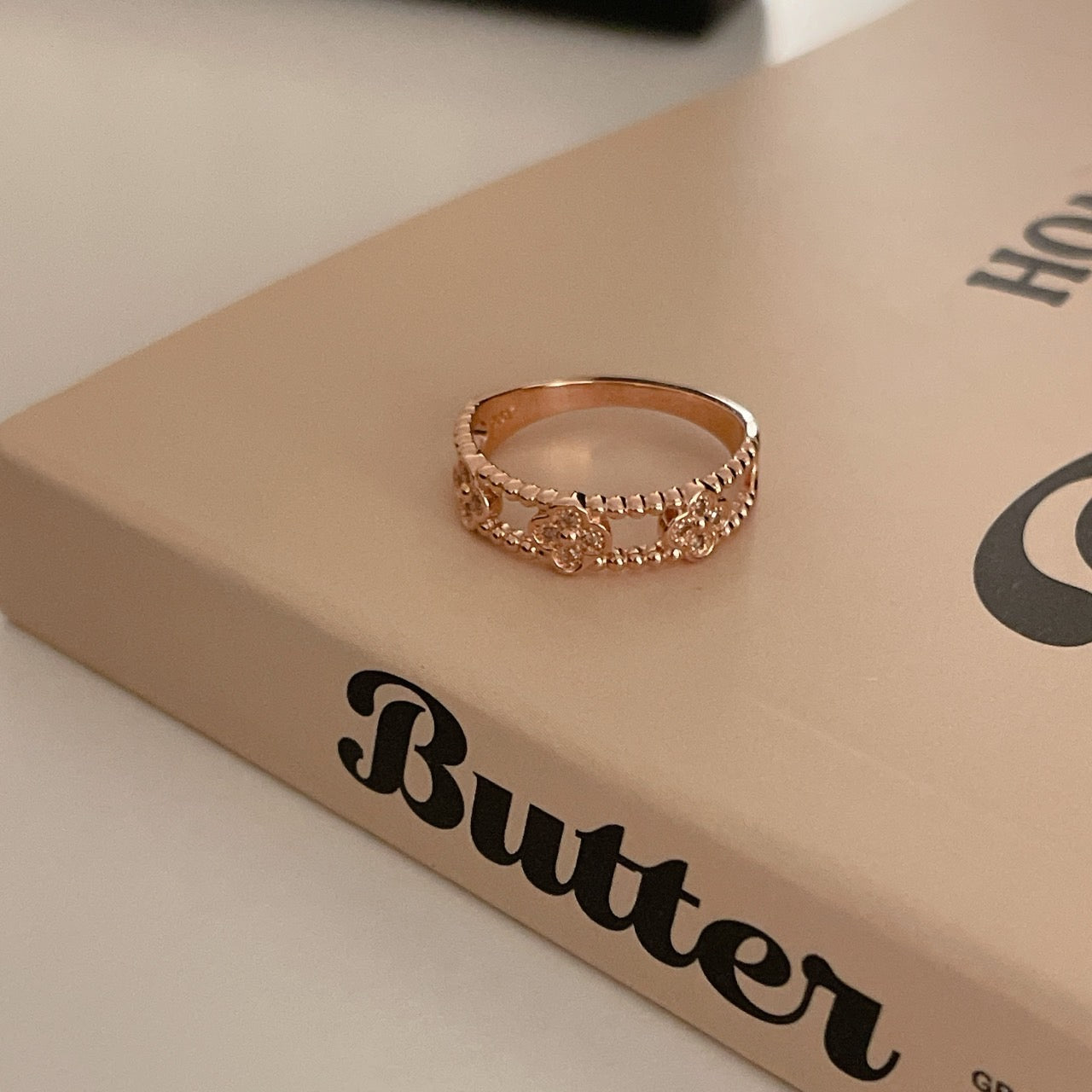 Flower Double Row Ring