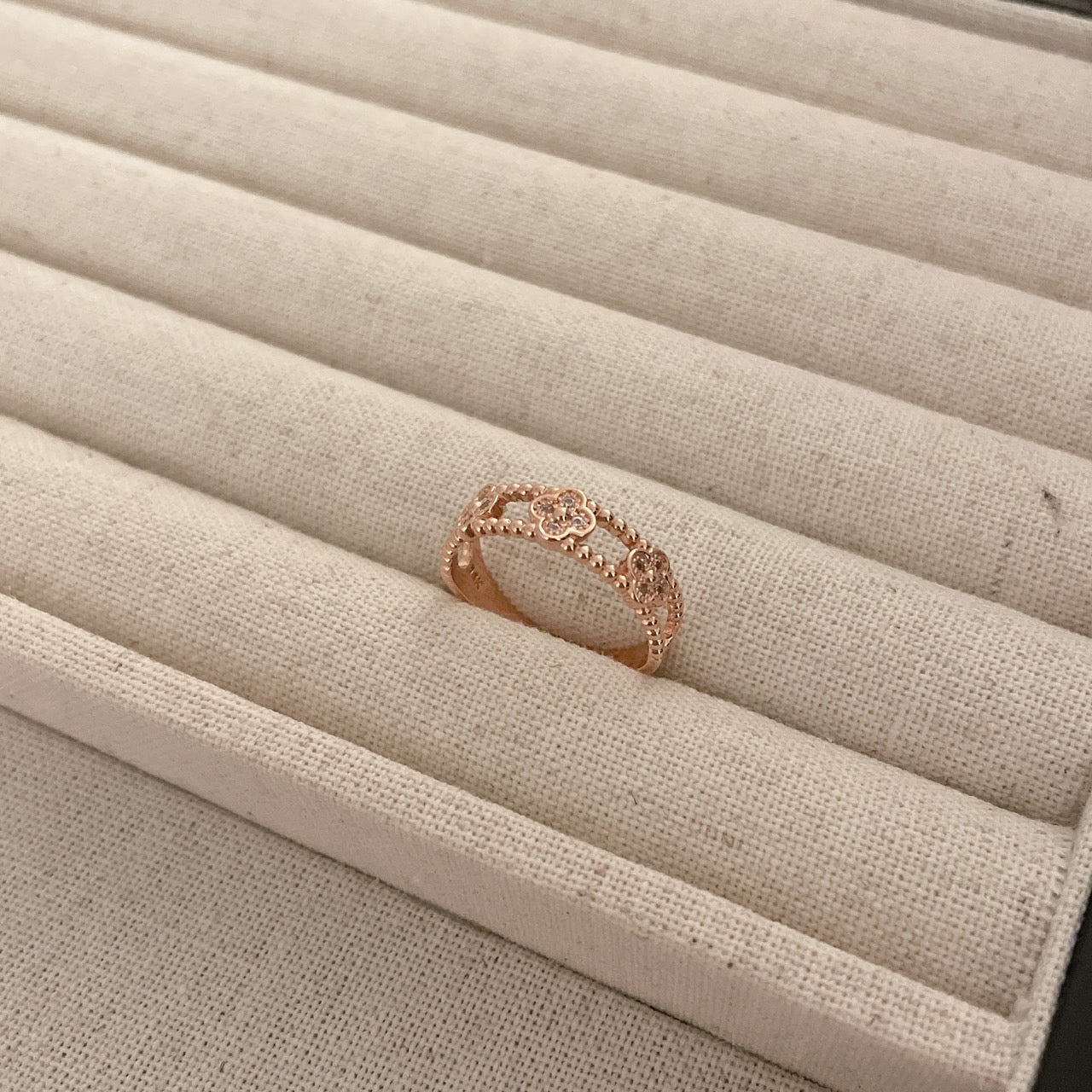 Flower Double Row Ring