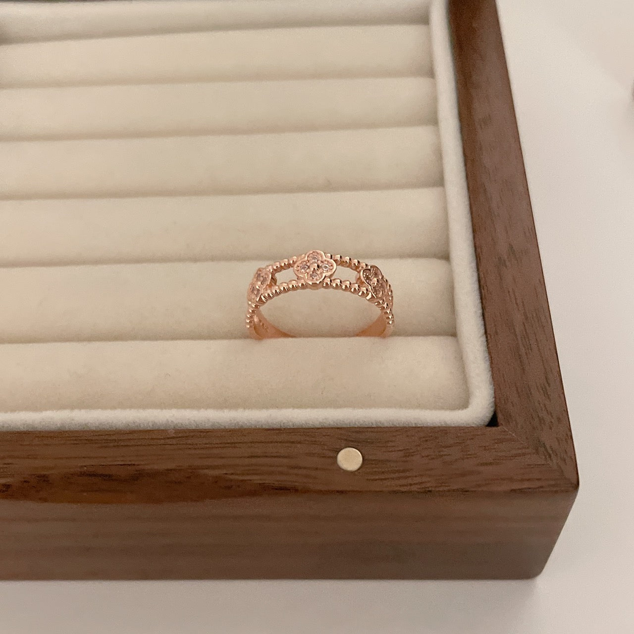 Flower Double Row Ring