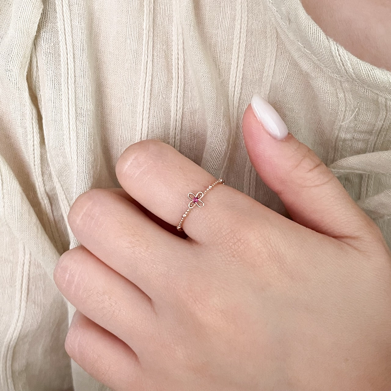 Flower Ruby Ring