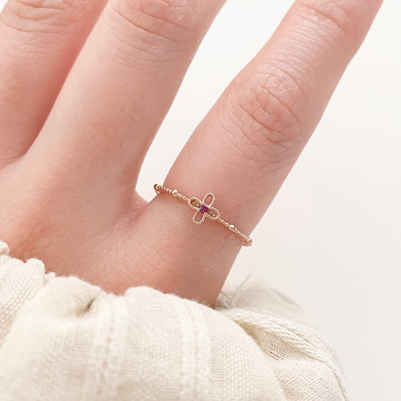 Flower Ruby Ring