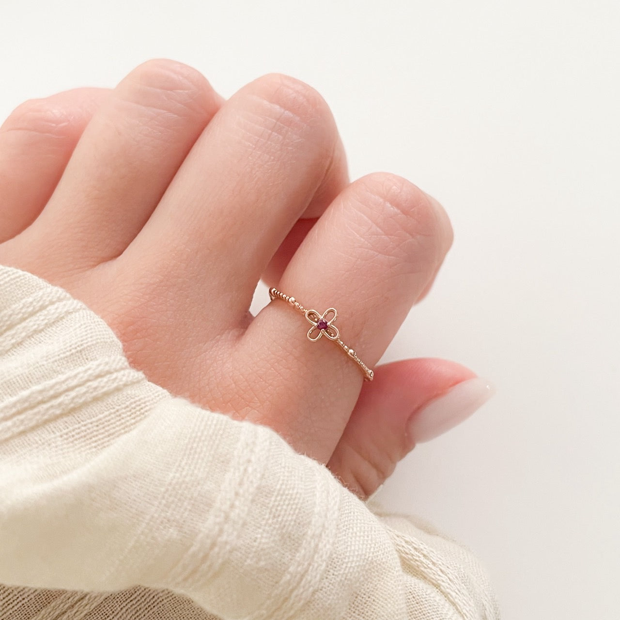 Flower Ruby Ring