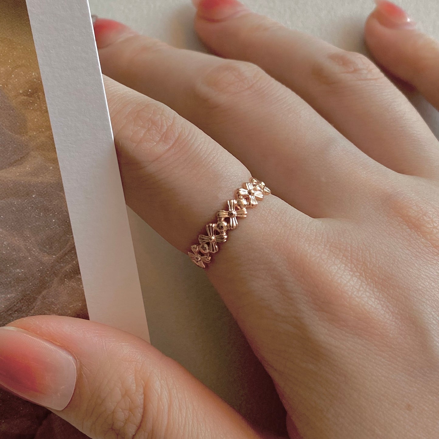 Flower Band Ring