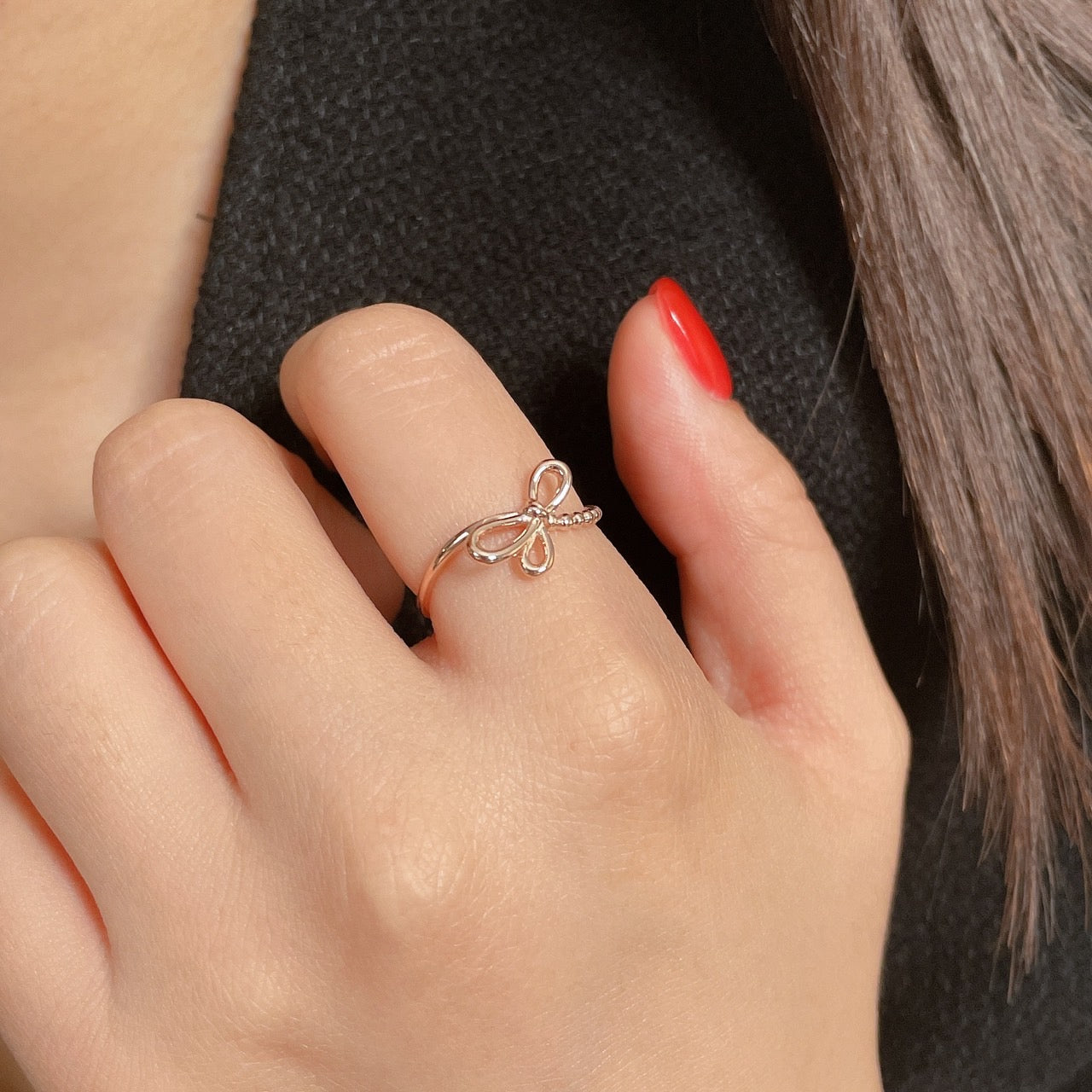 Bow Wavy Ring