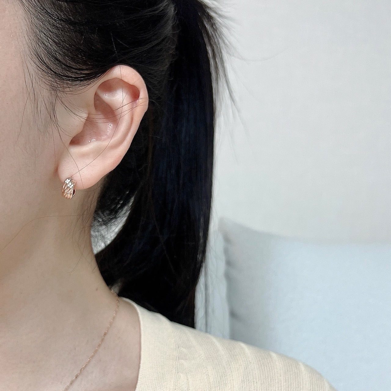Texture Hoop Earring