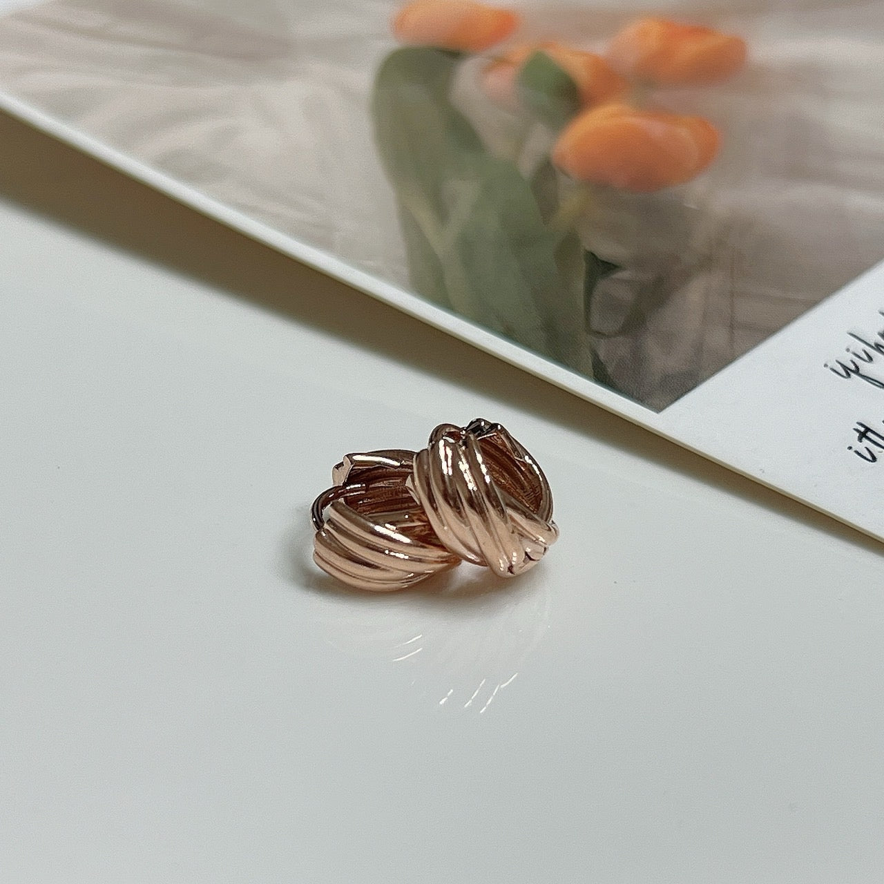 Texture Hoop Earring