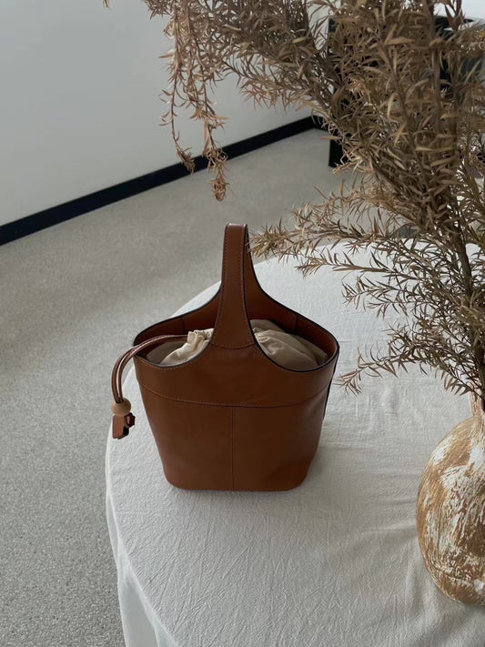 Leather Bucket Bag