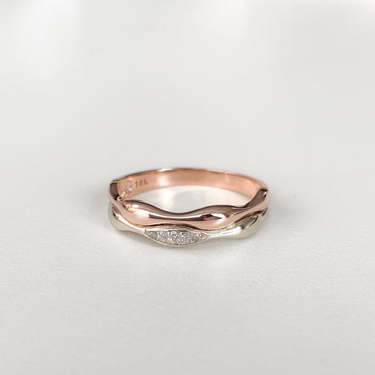 Wave Double Ring