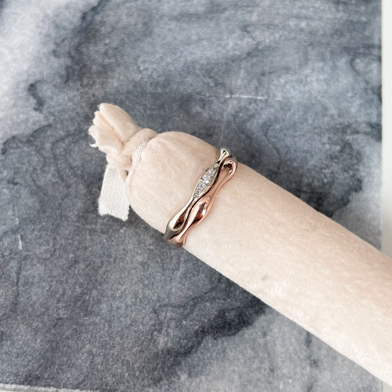 Wave Double Ring